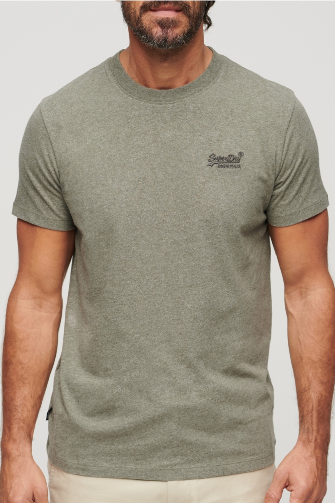 ESSENTIAL LOGO EMB TEE M1011245A ASH OLIVE MARL