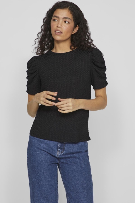 Vila vianine s/s puff sleeve top - noos