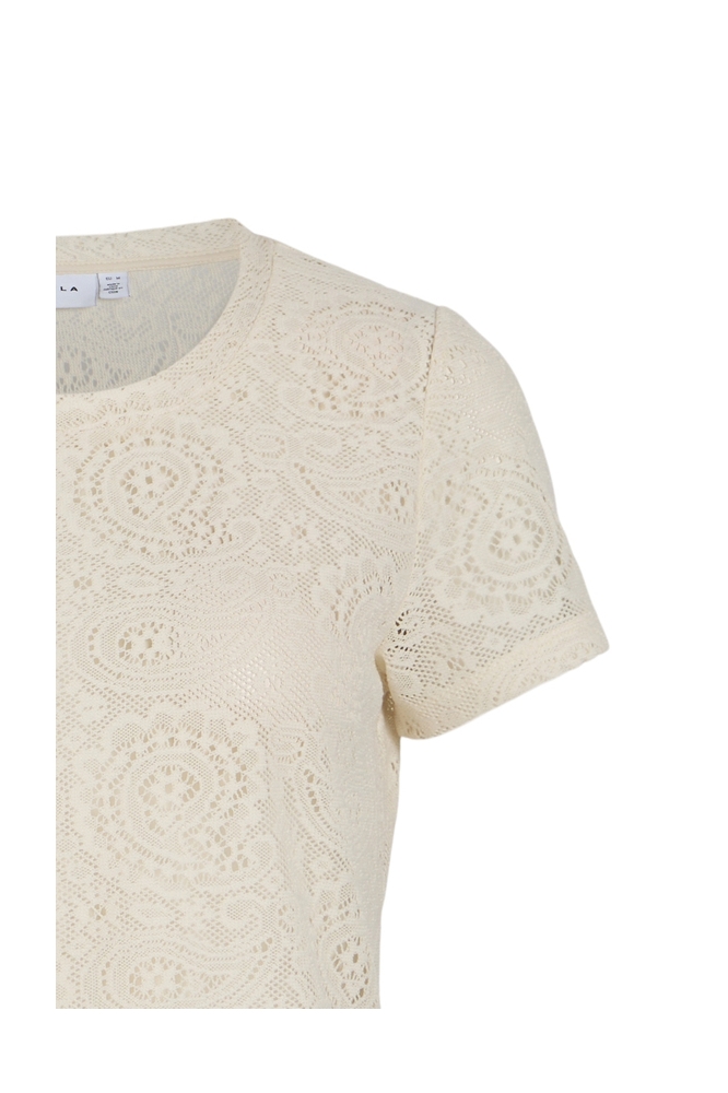 VIPASIE LACE S/S T-SHIRT/C27/R 14094854 BIRCH