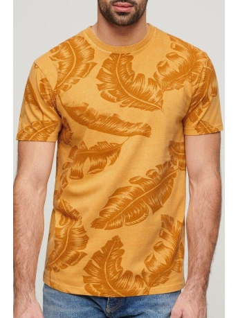 Superdry T-shirt VINTAGE OVERDYE PRINTED TEE M1011891A ZIA DESSERT YELLOW