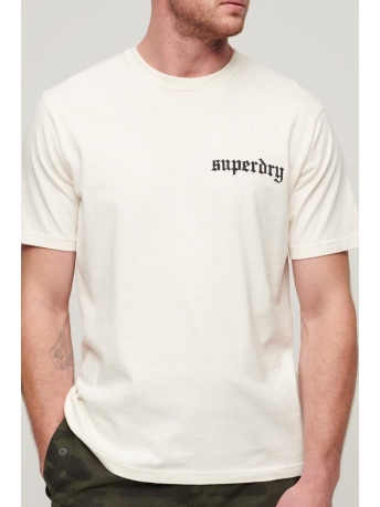 Superdry T-shirt TATTOO GRAPHIC LOOSE T SHIRT M1011896B CREAM