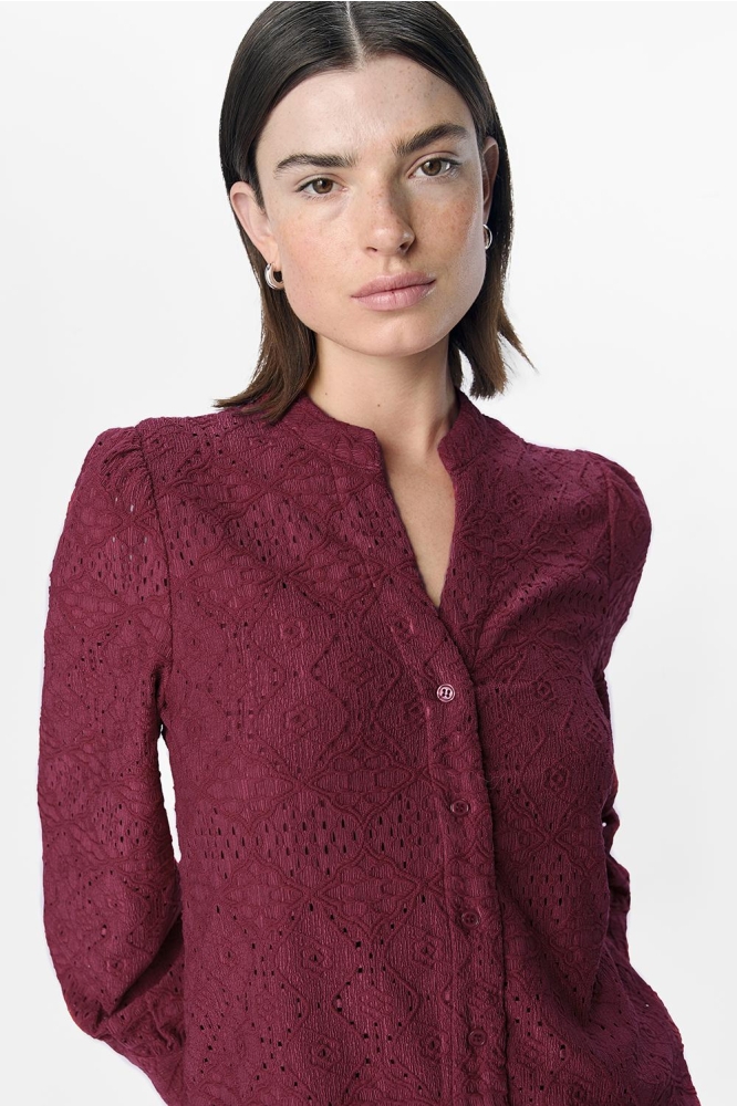 OBJFEODORA MARIKA L/S SHIRT NOOS 23043526 SANGRIA