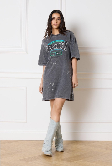 Refined Department ladies knitted acid wash tshirt