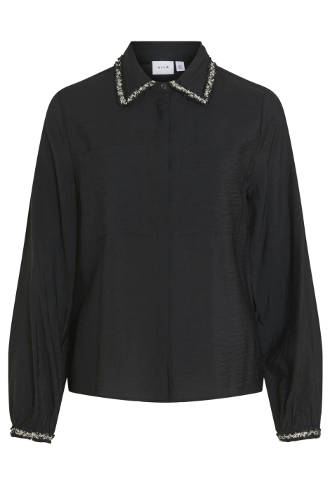 Vila vidogma o-neck ls detail shirt