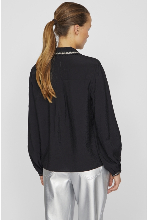 Vila vidogma o-neck ls detail shirt