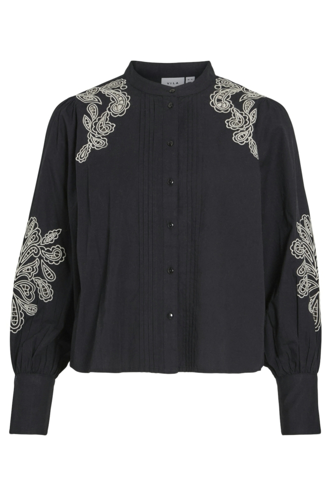 VITARINE O-NECK L/S SHIRT 14100338 Black Beauty/Brich