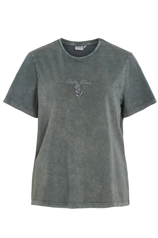 VIROSELLA S/S T-SHIRT 14103223 MEDIUM GRAY MEL