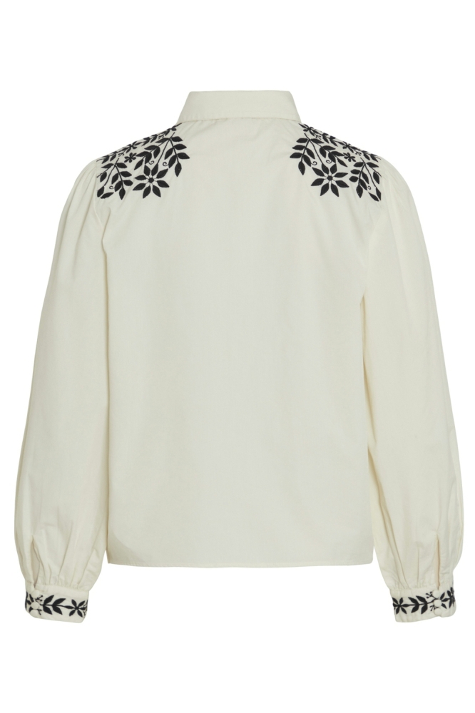 VICARIA L/S EMBROIDERY SHIRT/R 14100392 Birch/Black beau