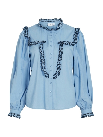 Vila Blouse VIJANNE L/S SHIRT 14104237 BLISSFUL BLUE