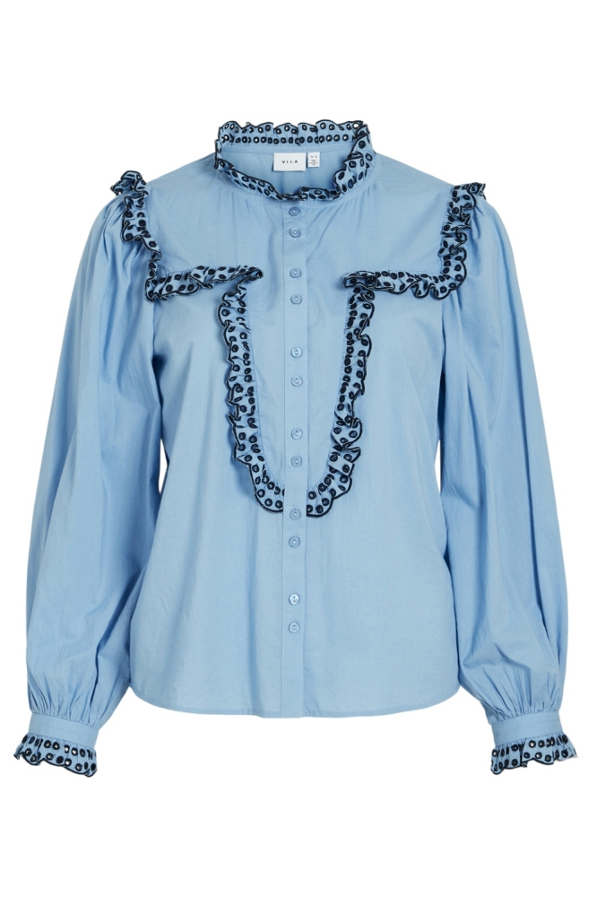 VIJANNE L/S SHIRT 14104237 BLISSFUL BLUE