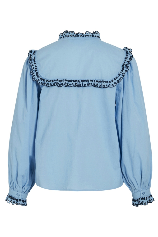 VIJANNE L/S SHIRT 14104237 BLISSFUL BLUE