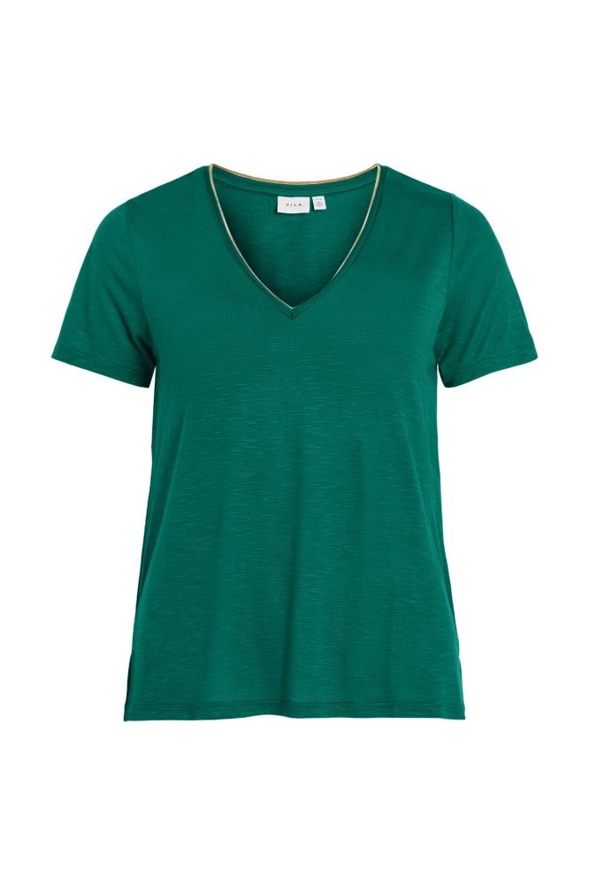 VINOEL LUREX S/S TOP - NOOS 14080877 UITRAMARINE GREEN