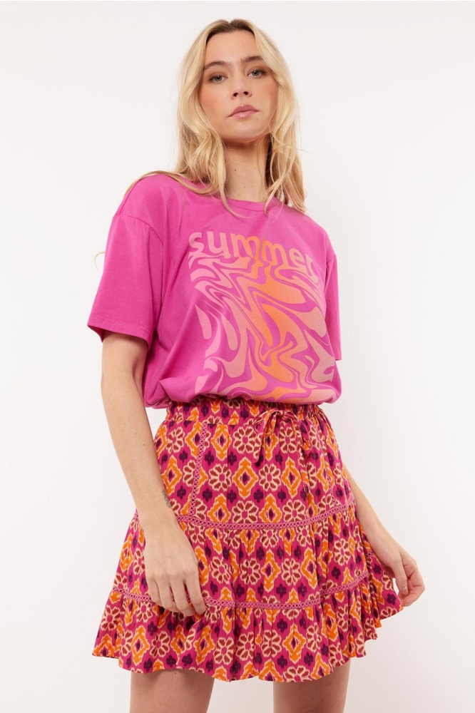 ISALEIGH T SHIRT 24ZQF17 305 BRIGHT PINK