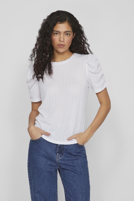 Vila vianine s/s puff sleeve top - noos