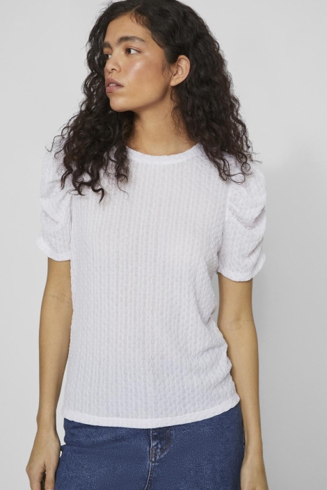 Vila vianine s/s puff sleeve top - noos