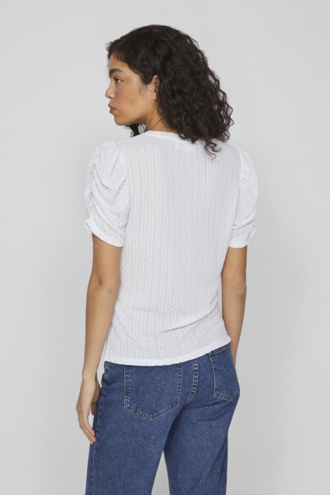 Vila vianine s/s puff sleeve top - noos