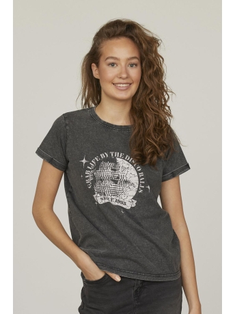 SisterS point T-shirt HERM SS46 17471 D GREY WASH/WHITE
