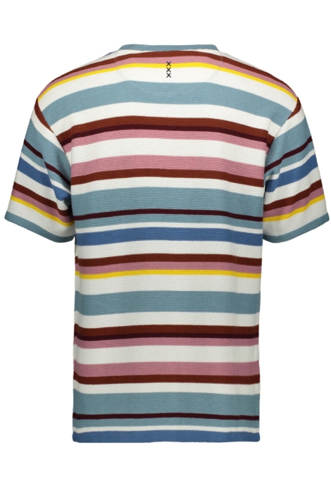 Scotch & Soda relaxed fit text striped t shirt