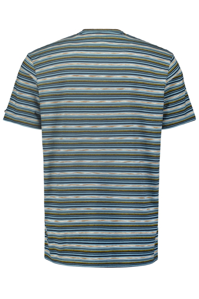 T SHIRT WITH ROUND NECK AND MULTICOLOR STRIPES 25350731 130 CLOUD