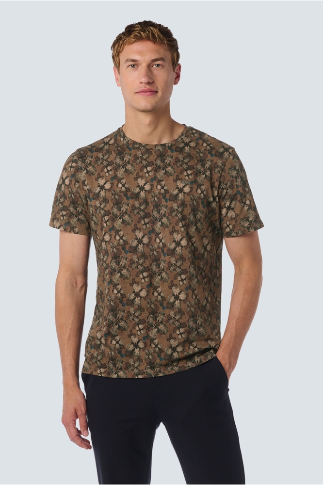 T SHIRT WITH FLORAL PRINT 25360777 043 KHAKI