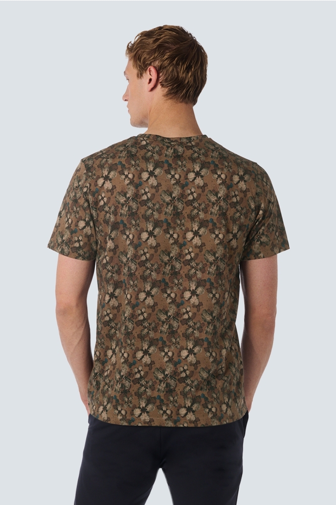 T SHIRT WITH FLORAL PRINT 25360777 043 KHAKI