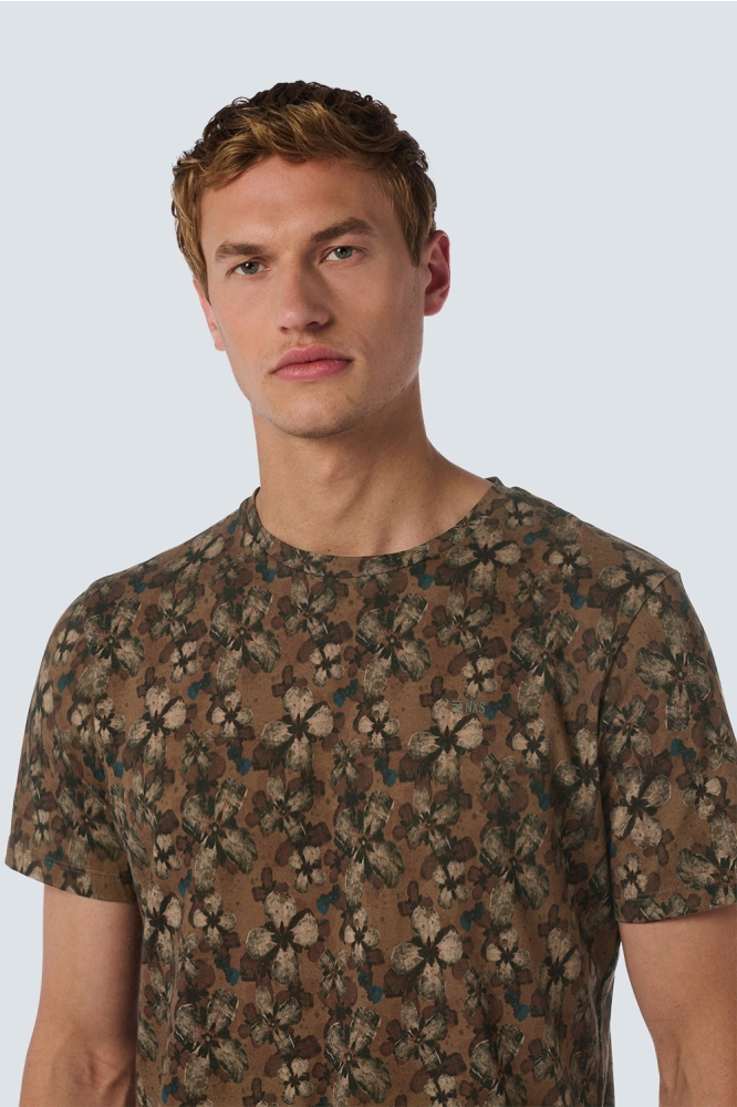 T SHIRT WITH FLORAL PRINT 25360777 043 KHAKI