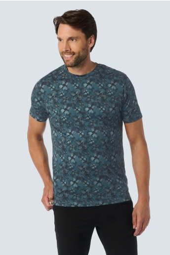 NO-EXCESS T-shirt T SHIRT WITH FLORAL PRINT 25360777 130 CLOUD