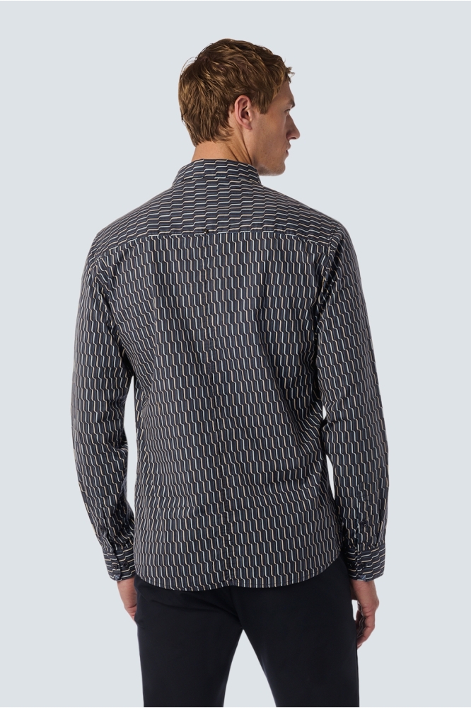 SHIRT WITH DYNAMIC ALLOVER PATTERN 25430711 020 BLACK