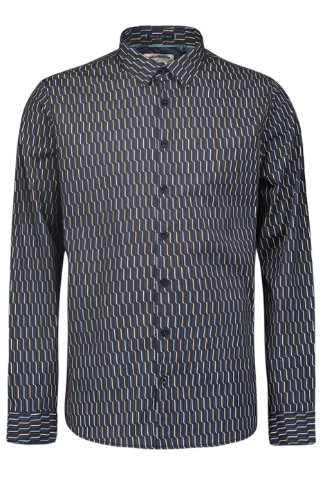 NO-EXCESS shirt stretch allover printed