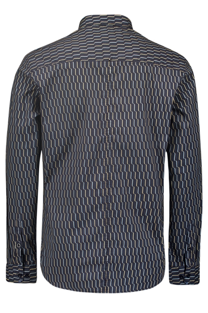 SHIRT WITH DYNAMIC ALLOVER PATTERN 25430711 020 BLACK