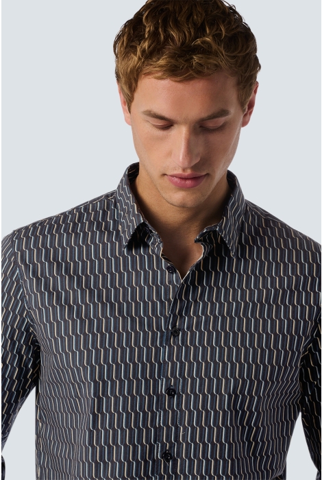 NO-EXCESS shirt stretch allover printed