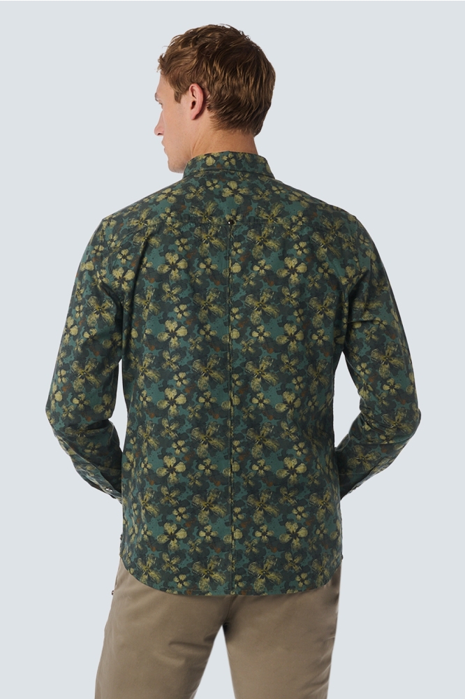 SHIRT WITH FLORAL PRINT 25450733 052 DARK GREEN