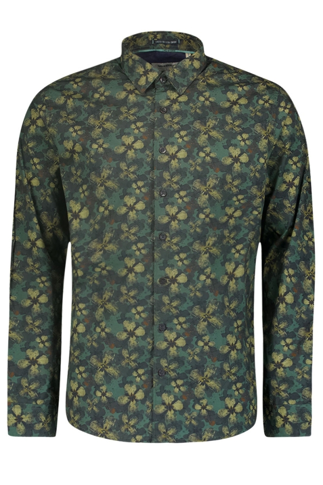 SHIRT WITH FLORAL PRINT 25450733 052 DARK GREEN