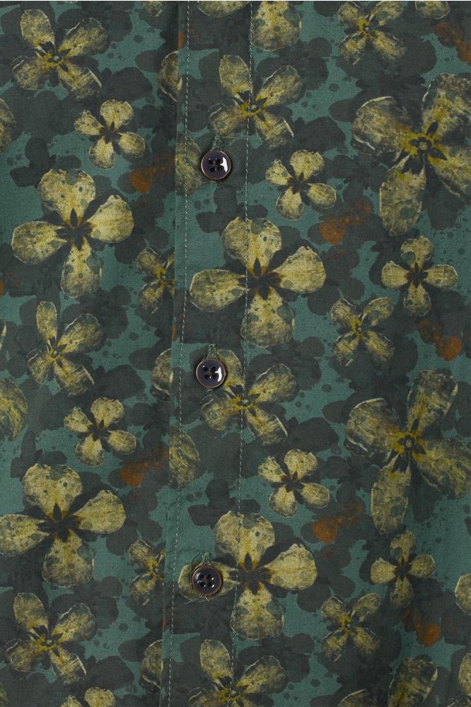 SHIRT WITH FLORAL PRINT 25450733 052 DARK GREEN