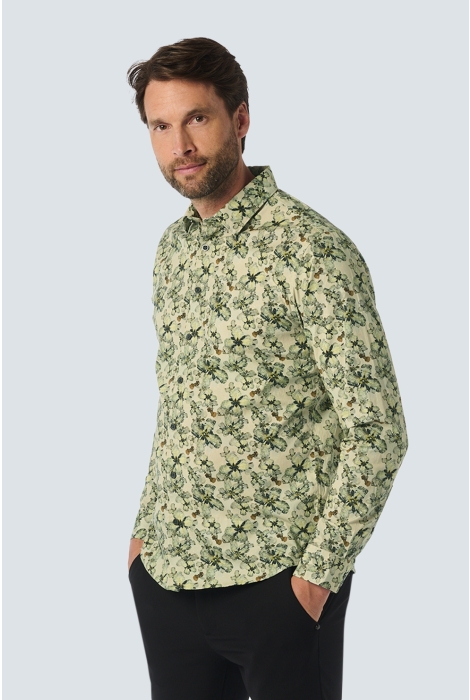 NO-EXCESS shirt stretch allover printed