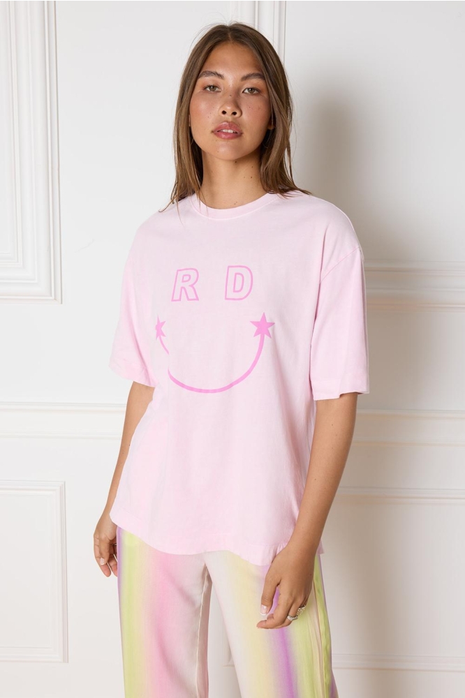 BRUNA KNITTED SMILEY T SHIRT R2407713459 300 SOFT PINK