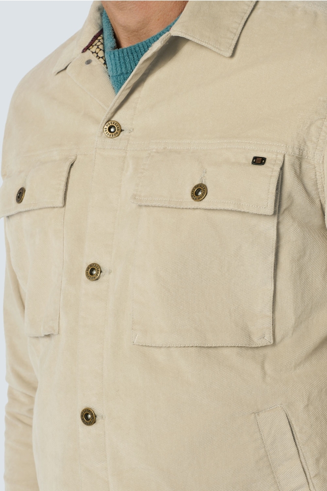 MODERN CORDUROY OVERSHIRT WITH CHEST POCKET 25530712 122 CEMENT