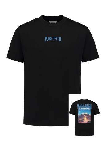 Pure Path T-shirt LOOSE FIT T SHIRT CREWNECK SS 24030112 02 BLACK