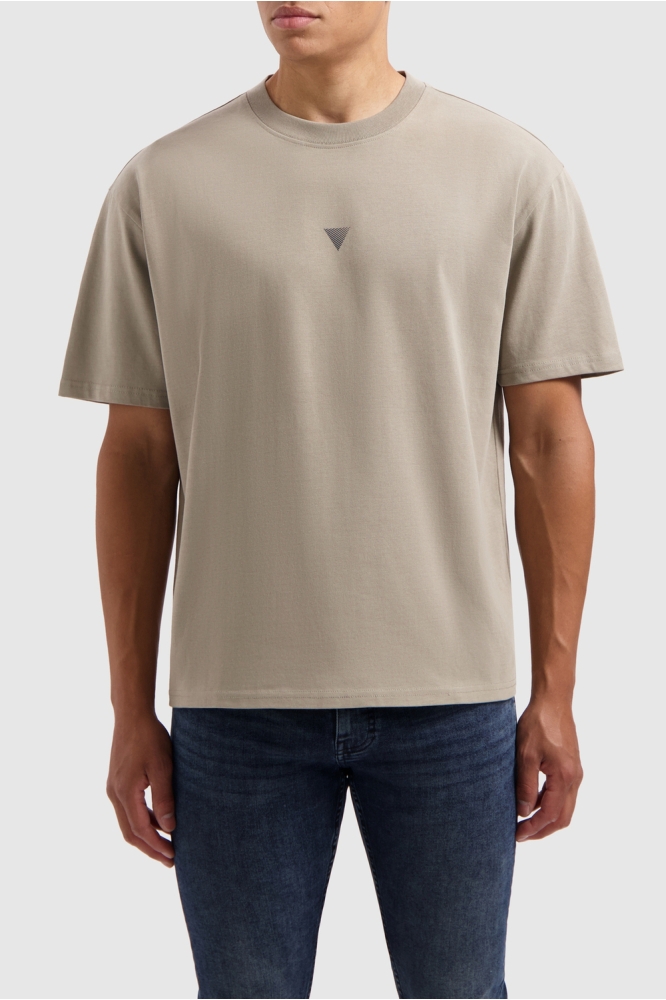 REGULAR FIT TSHIRTS CREWNECK SS 24030108 53 TAUPE