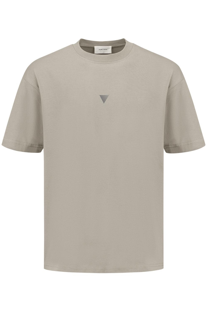 REGULAR FIT TSHIRTS CREWNECK SS 24030108 53 TAUPE