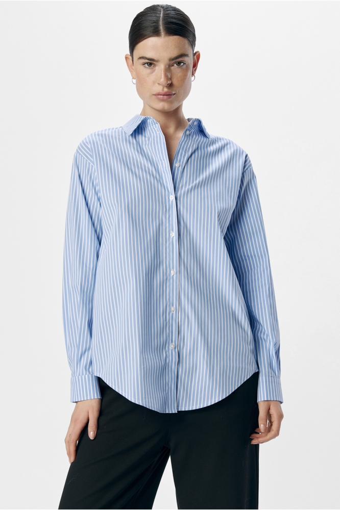 OBJTUTTA LO L/S SHIRT NOOS 23044666 Cornflower Blue/White