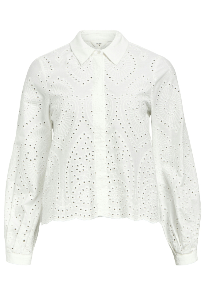 OBJBITTEN L/S RE SHIRT NOOS 23045717 CLOUD DANCER