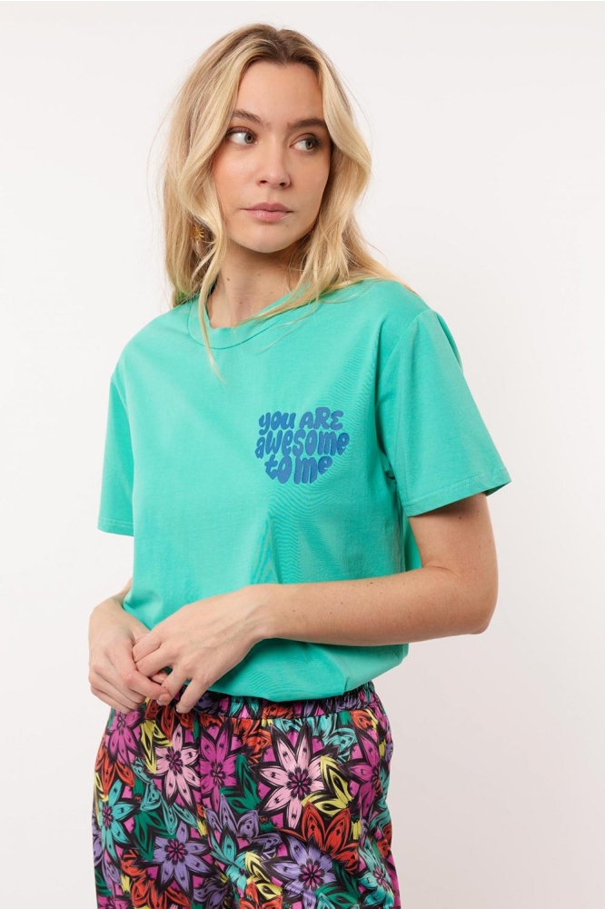 DELIYAH T SHIRT 24ZQF15 719 POOL GREEN