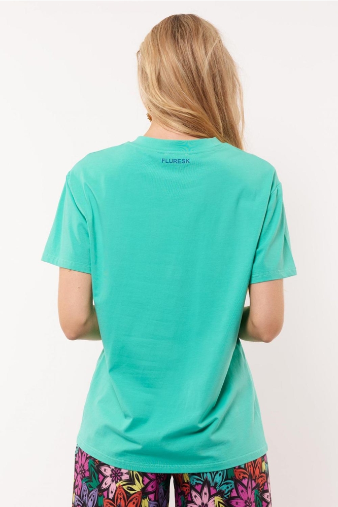 DELIYAH T SHIRT 24ZQF15 719 POOL GREEN