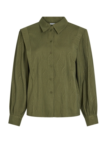 Vila Blouse VIKITJA LS JACQUARD SHIRT/C31 14103085 CAPULET OLIVE