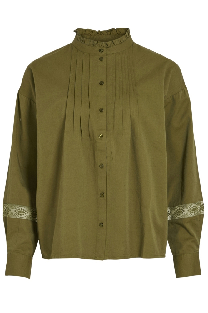 VIULLE LS LACE SHIRT/C31 14103096 CAPULET OLIVE