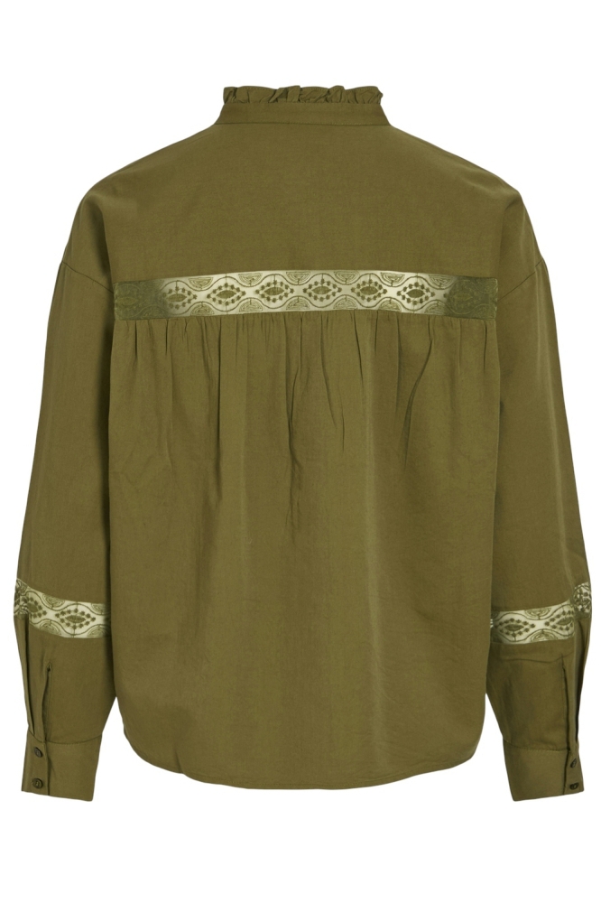 VIULLE LS LACE SHIRT/C31 14103096 CAPULET OLIVE