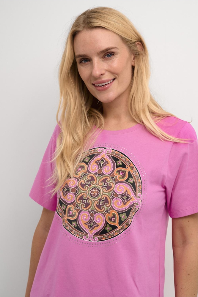 CUALFI GITH GRAPHIC T SHIRT 50110871 172627 PHLOX PINK