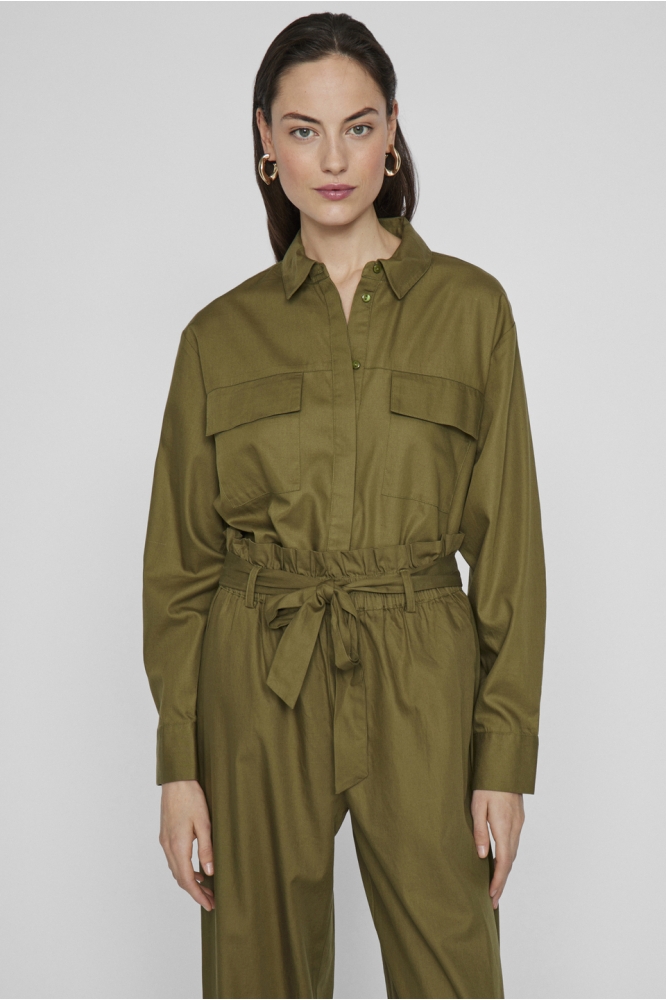 VIGITTA L/S POCKET LOOSE SHIRT 14103796 CAPULET OLIVE