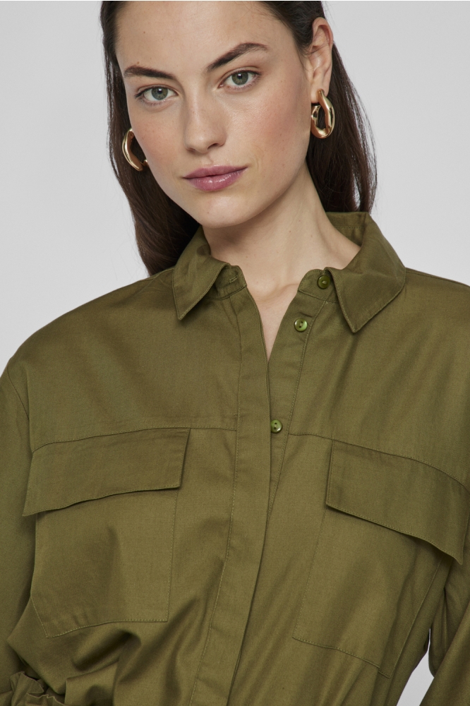 VIGITTA L/S POCKET LOOSE SHIRT 14103796 CAPULET OLIVE